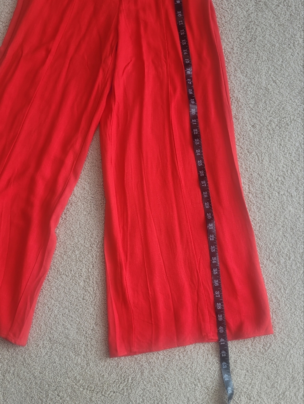 *NWT* Trendy Sienna Sky Red Ruffled Crop Top and Wide Leg Pants Set Sz M - Picture 8 of 9